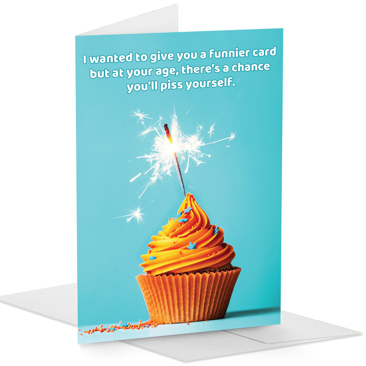 Witty Yeti 5' x 7' Hilarious Rude Happy Birthday Greeting Card W/Envelope, 1 Pk