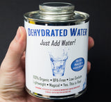 Main Product Image: "Dehydrated Water" prank product can.