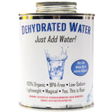 Main Product Image: Dehydrated Water Gag Gift. Shows a can with a label that reads 'Just Add Water!
