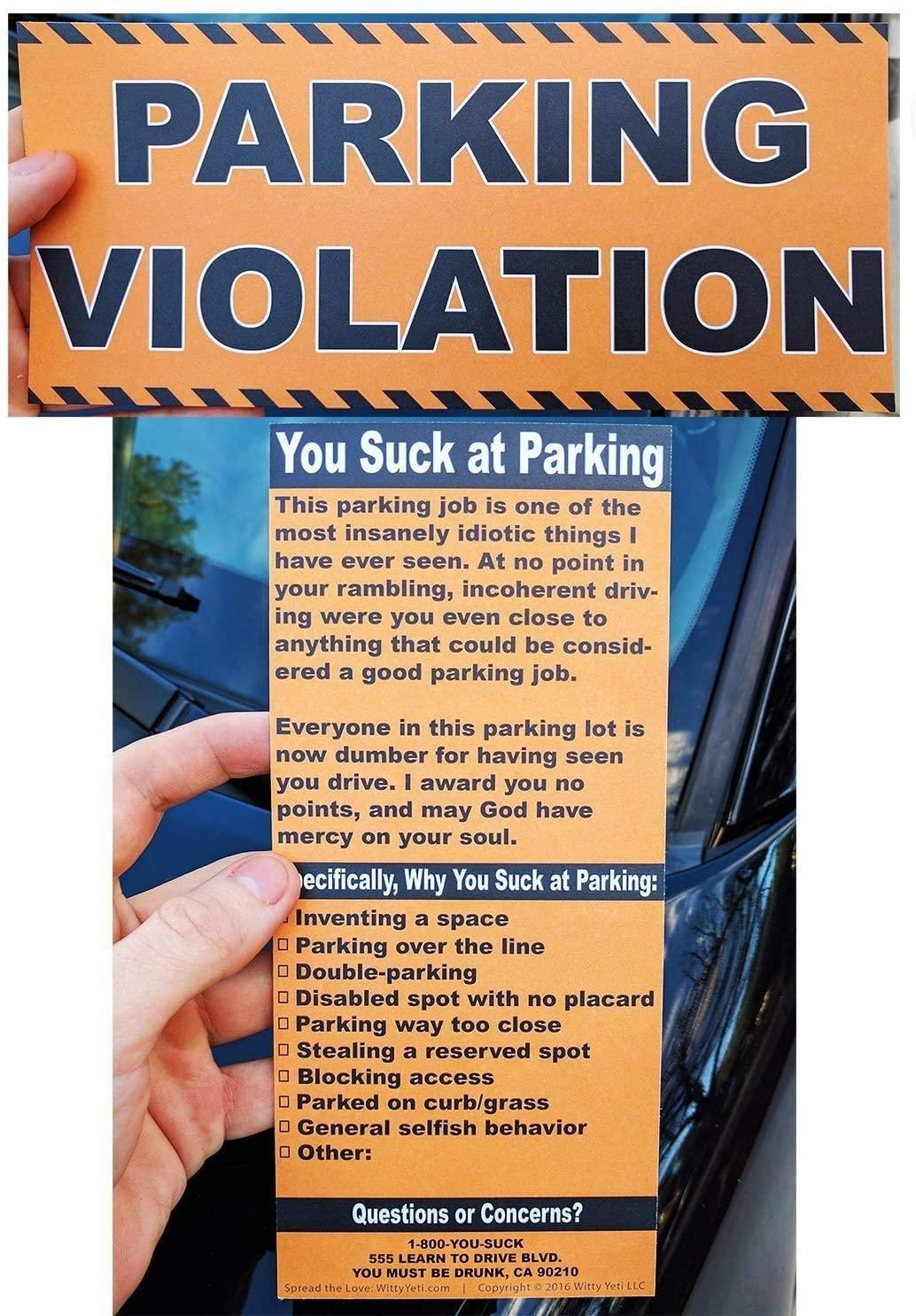 Fake Parking Tickets — 20-Pack — prank product by Witty Yeti