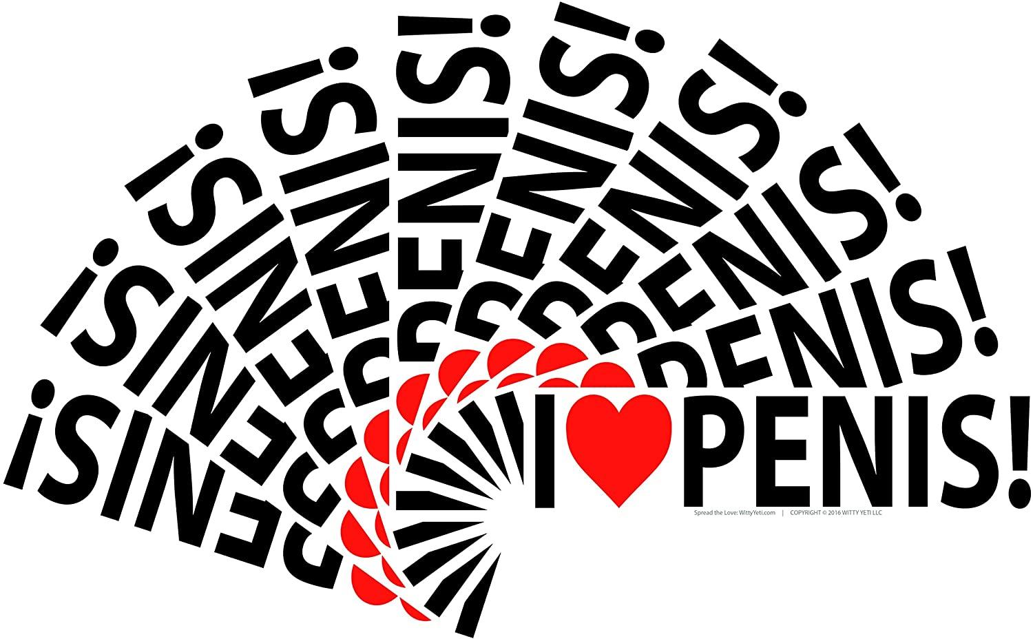 "I Heart Penis" Bumper Stickers — 10-Pack — prank product by Witty Yeti