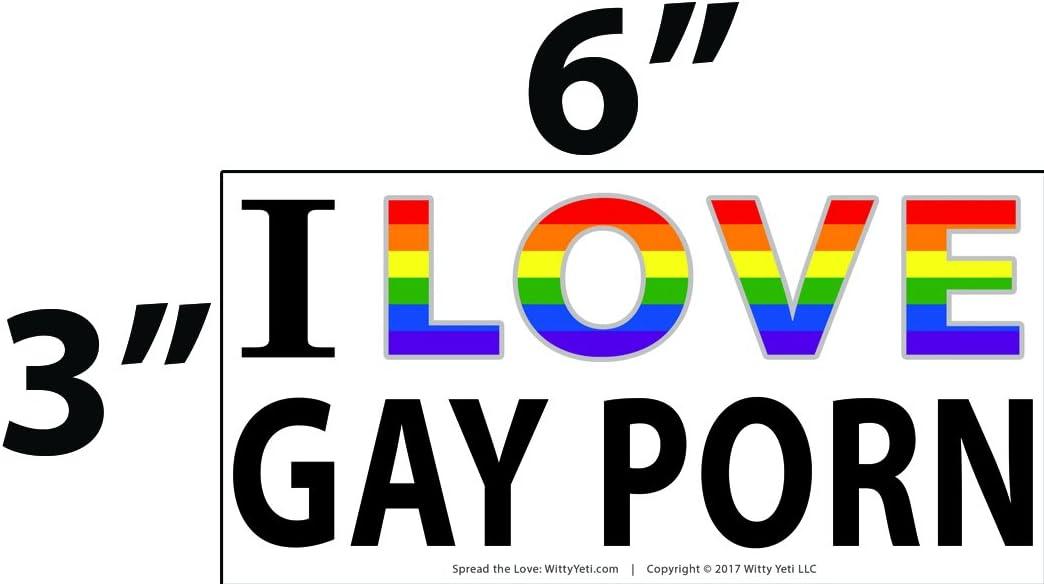 "I Love Gay Porn" Bumper Stickers — 10-Pack — alternate view