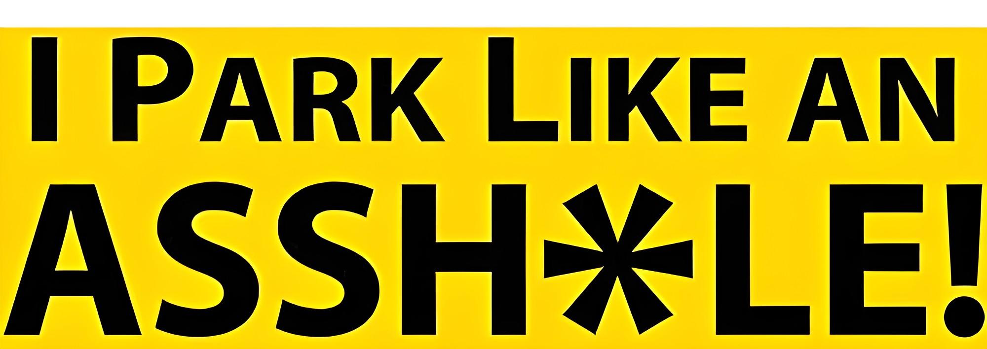 "I Park Like An Ass" Bumper Stickers — 10-Pack — prank product by Witty Yeti