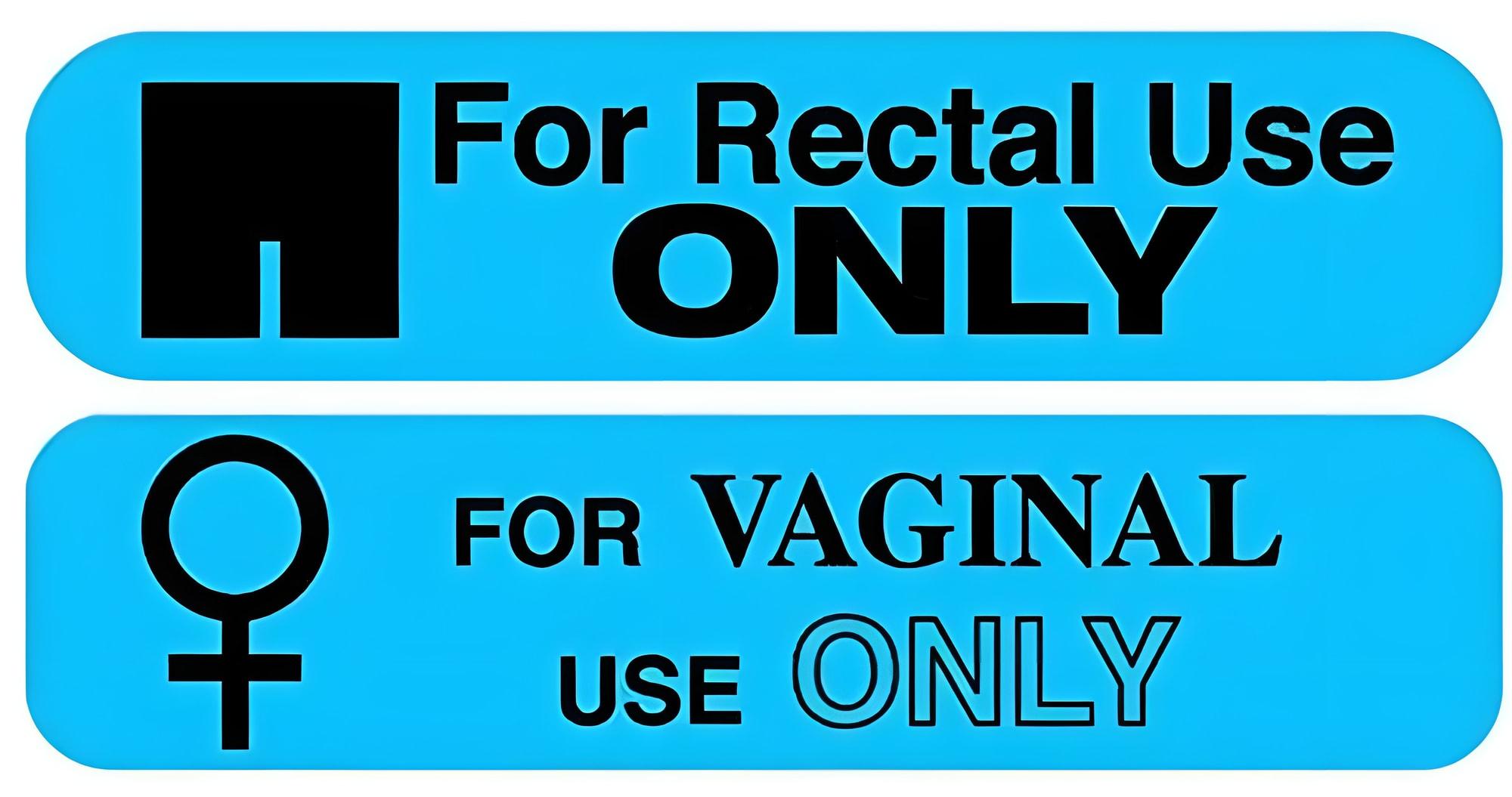 "For Rectal & Vaginal Use Only" Stickers — 100-Pack — prank product by Witty Yeti