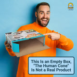 Witty Yeti 13" x 10" x 3.5" Durable Cardboard Human Cone Prank Gift Box