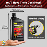 1 Pack - Witty Yeti - Headlight Fluid - Black Bottle/Red & Yellow Label - 8.8 x 4.5 x 2.4