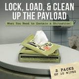 Military Grade Shart Wipes, Double Pack
