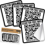 Witty Yeti 2x2 in. Fake Wifi Prank Ad-free QR Code Stickers, 25 Pack