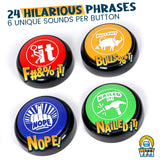 Funny Talking Buttons Gag Gifts 4 Pack