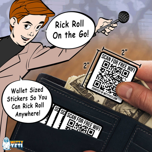 Evil Prank: Rick Roll QR Code Sticker