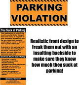 Full-Size Fake Parking Tickets