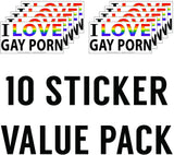 'I Love Gay Porn' Bumper Stickers