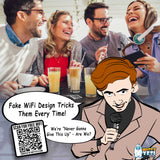 Witty Yeti 2x2 in. Fake Wifi Prank Ad-free QR Code Stickers, 25 Pack