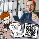 Witty Yeti 2x2 in. Fake Wifi Prank Ad-free QR Code Stickers, 25 Pack