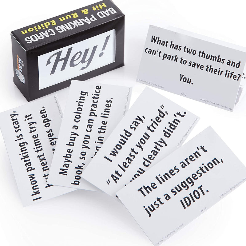 Hit and Run Edition Bad Parking Revenge Cards – Witty Yeti for Free Printable Bad Parking Cards